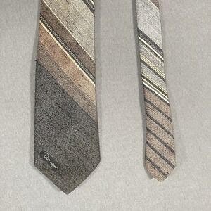 VTG Don Loper‎ Neck Tie 3" Multicolor Polyester Business Law Gray